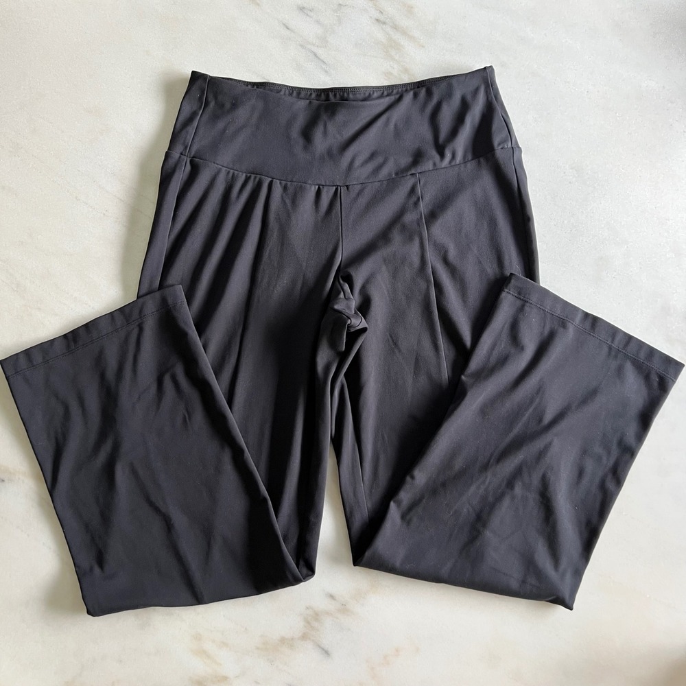 Mondetta Women's Performance Luxury Split Hem Wide Leg Athleisure Pants - Size L